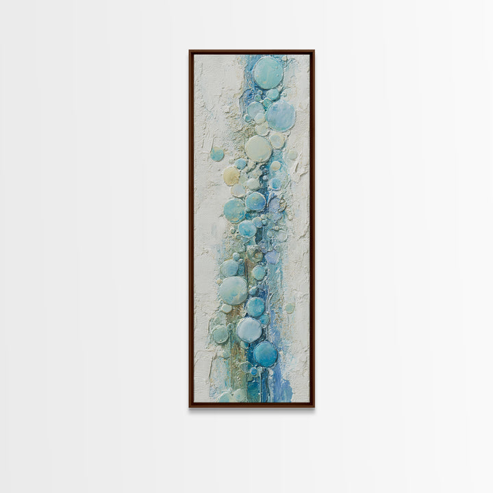 Abstract Suds and Bubbles Framed Canvas Print, Laundry Room Art, Gallery Wall Prints, Living Room Decor, Abstract Art, Clean, LRA-1x3-34
