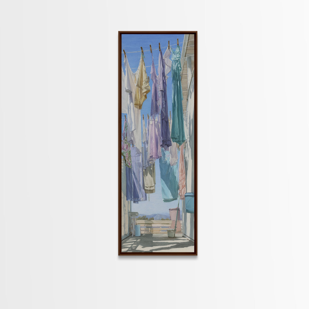 Fresh Air Meadow Landscape for Clean Mood Canvas Print, Laundry Room Art, Farmhouse Decor, Living Room Decor, Oil Painting, LRA-1x3-59
