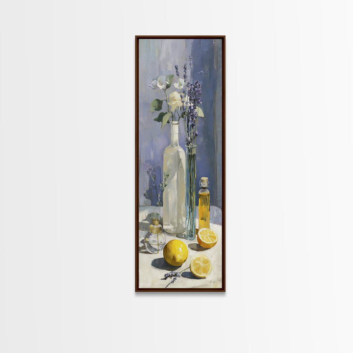 Lemon and Clean Linen Still Life Canvas Print, Laundry Room Art, Laundry Room Decor, Living Room Decor, Abstract Art, Clean, LRA-1x3-63