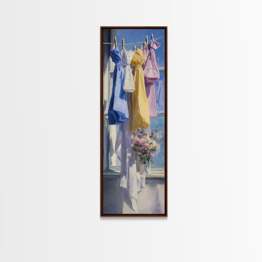 Lavender Sachet and Ribbon Still Life Canvas Print, Laundry Room Art, Art Print, Living Room Decor, Fine Art, Clean, Artwork, LRA-1x3-77