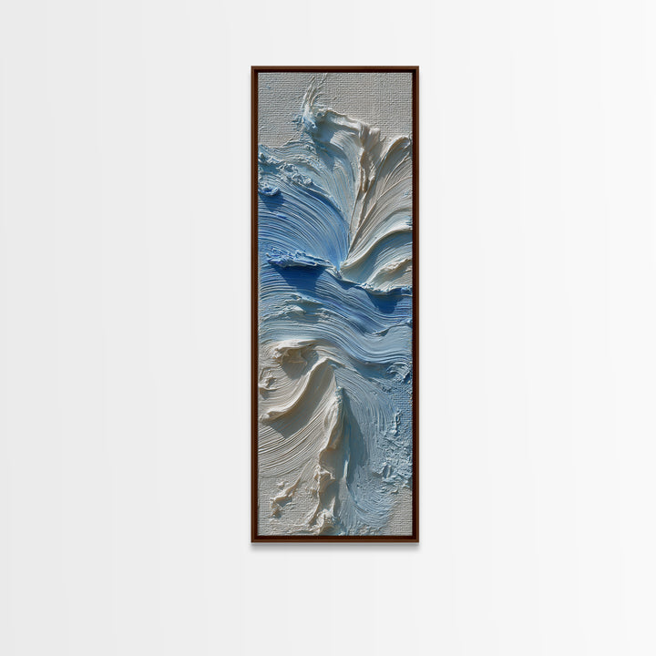 Clean Blue Water Ripple Abstraction Canvas Print, Laundry Room Art, Funny Poster, Living Room Decor, Abstract Art, Clean, LRA-1x3-78