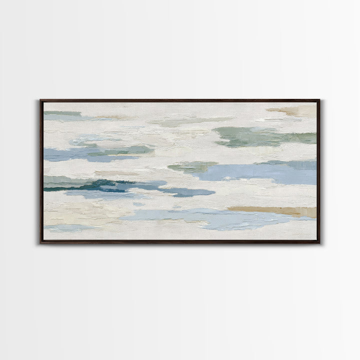 Linen Texture Abstract Canvas Print, Laundry Room Art, Living Room Decor, Abstract Art, Clean, Farmhouse Decor, LRA-2x1-32