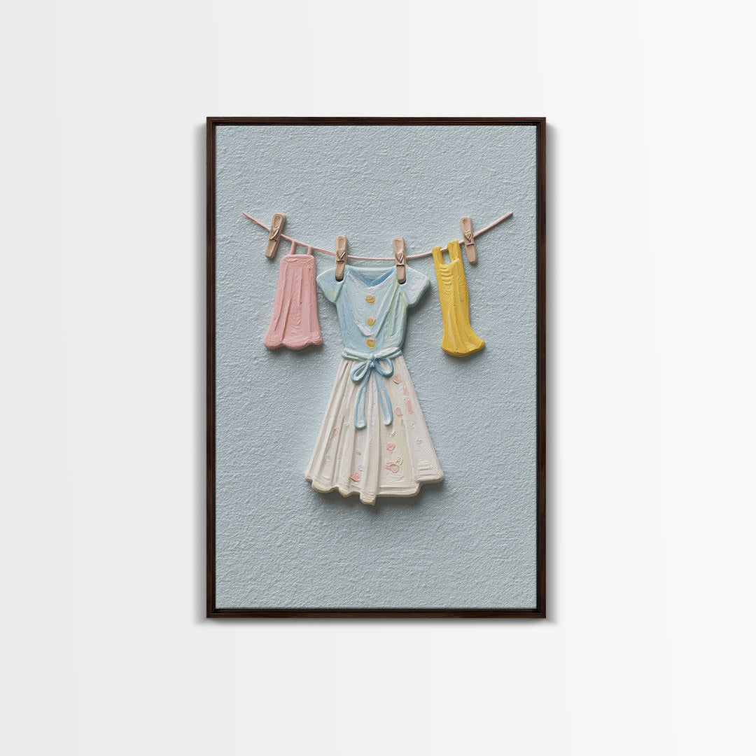 Farmhouse Laundry Sign Ornament Without Words Canvas Print, Laundry Room Art, Fine Art Print, Living Room Decor, Clean, LRA-2x3-27