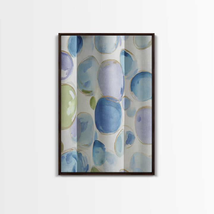 Soap Bubbles Rendered as Playful Abstract Circles Canvas Print, Laundry Room Art, Home Decor, Living Room Decor, Clean, LRA-2x3-38