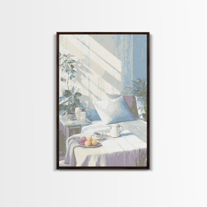 Retro Iron Illustration Framed Canvas Print, Laundry Room Art, Printable Wall Art, Living Room Decor, Abstract Art, Clean, LRA-2x3-41