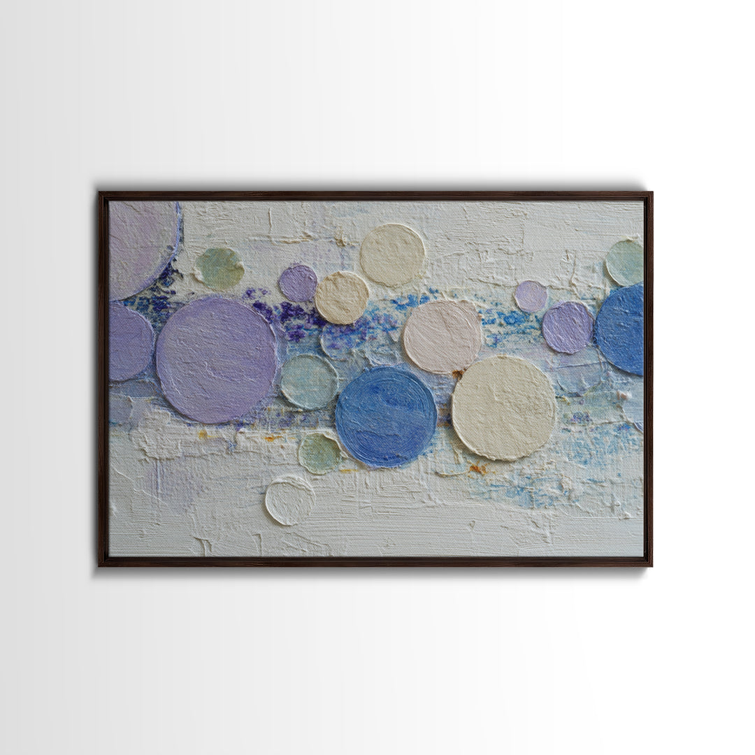 Soap Bubbles Rendered as Playful Abstract Circles Canvas Print, Laundry Room Art, Farmhouse Decor, Living Room Decor, Clean, LRA-3x2-10
