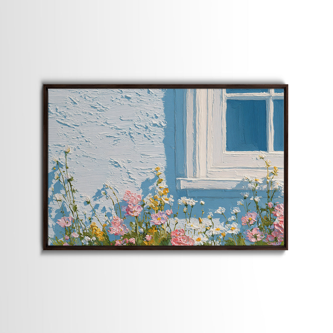 Fresh Air Meadow Landscape for Clean Mood Framed Canvas Print, Laundry Room Art, Minimalist Wall Art, Living Room Decor, Clean, LRA-3x2-27