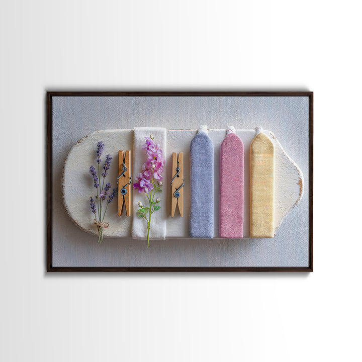 Ironing Board Still Life Canvas Print, Laundry Room Art, Retro Wall Art, Living Room Decor, Fine Art, Clean, Digital Art Print, LRA-3x2-52