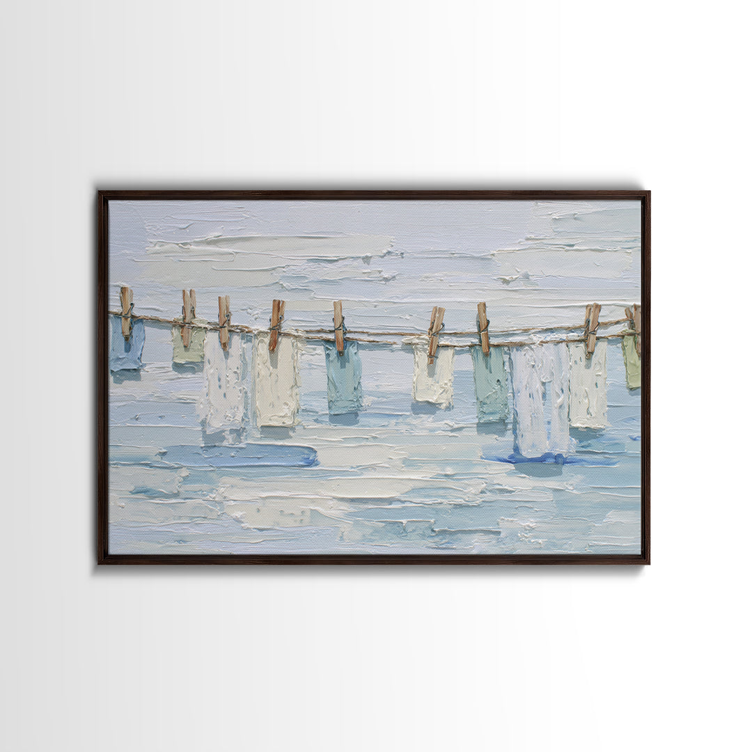 Clean Blue Water Ripple Abstraction Framed Canvas Print, Laundry Room Art, Wall Art Print, Living Room Decor, Abstract Art, LRA-3x2-70