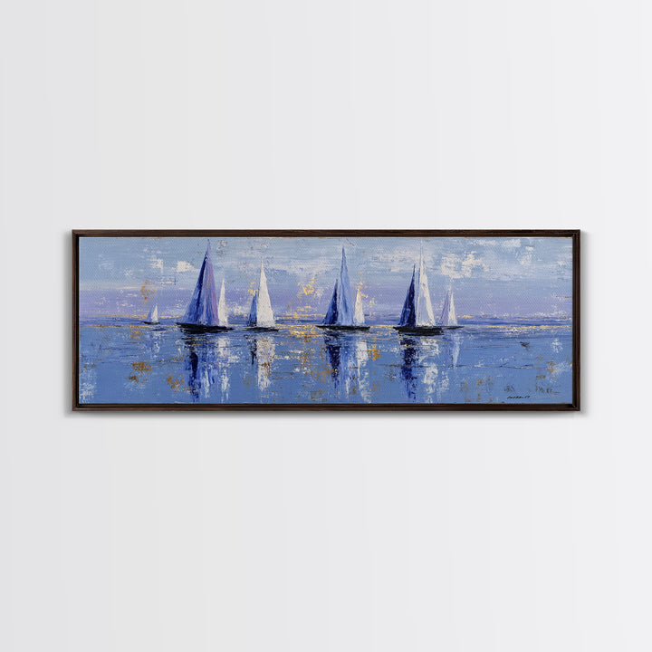 Greek Vase Modern Floral Design Framed Canvas Print, Mediterranean Art, Living Room Art, Living Room Decor, Fine Art, Azure, MAR-3x1-7