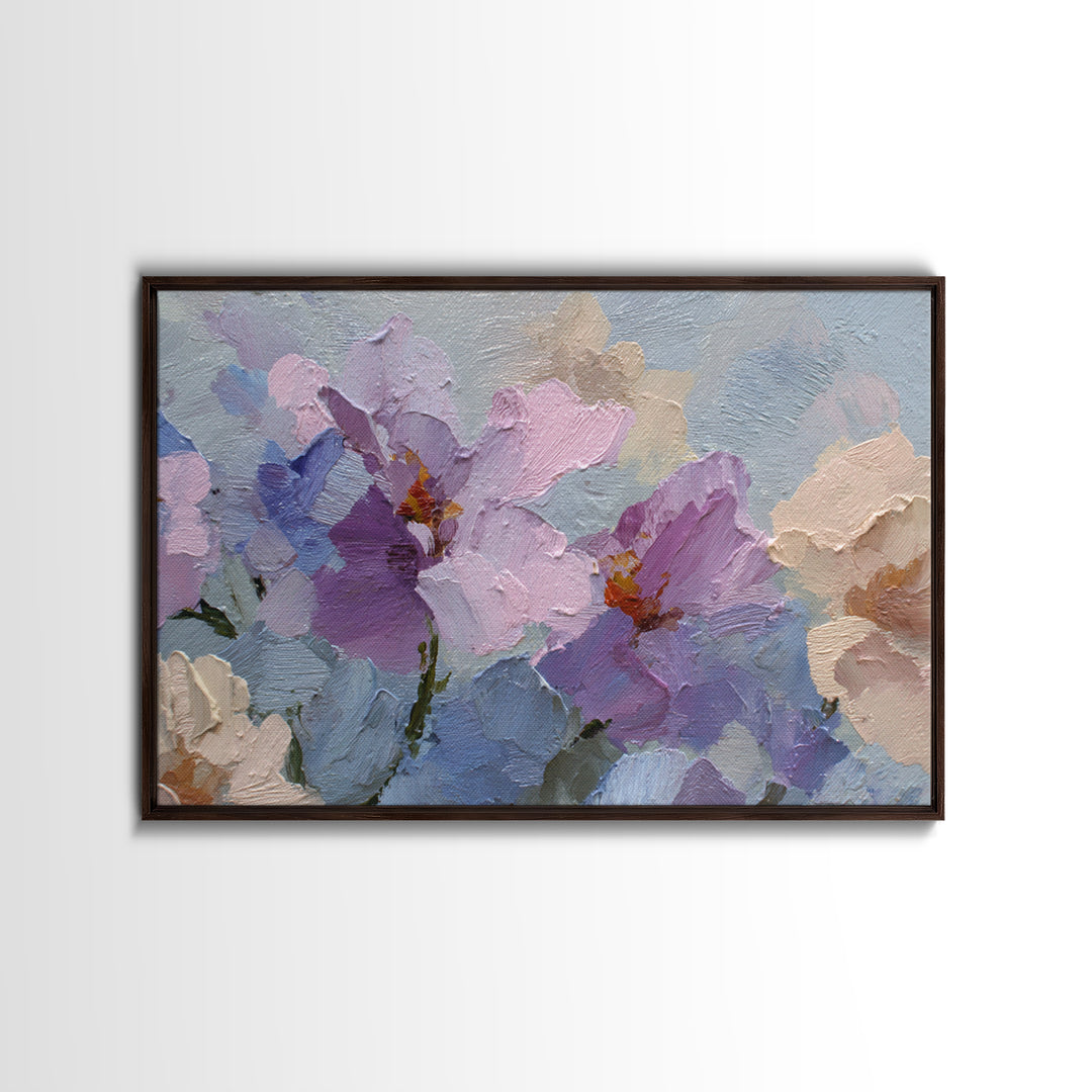 Wild Herbs Rosemary and Thyme Botanical Study Canvas Print, Mediterranean Art, Digital Print, Living Room Decor, Azure, MAR-3x2-52