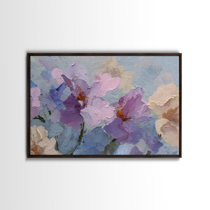 Wild Herbs Rosemary and Thyme Botanical Study Canvas Print, Mediterranean Art, Digital Print, Living Room Decor, Azure, MAR-3x2-52