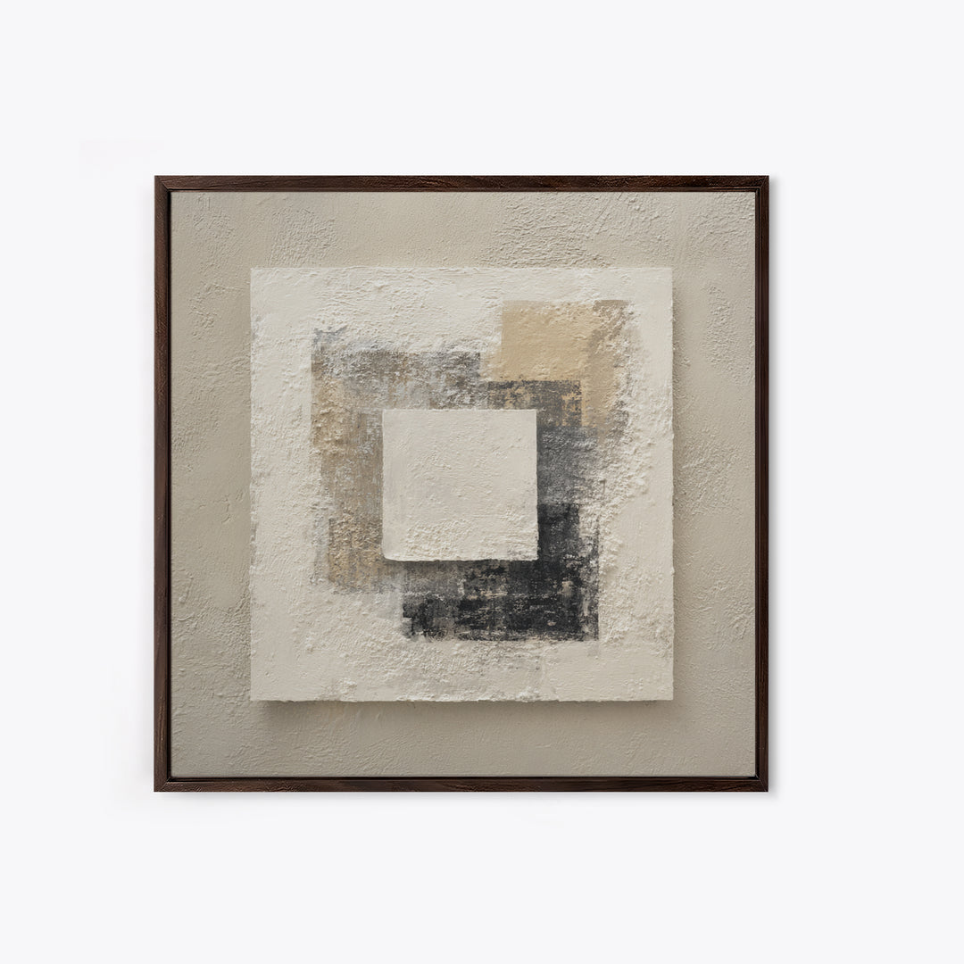 Minimal Stone Shapes Framed Canvas Print, Master Bedroom, Above Bed Decor, Bedroom Decor, Abstract Art, Sanctuary, MAS-1x1-16
