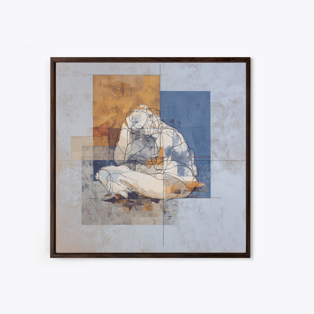 Classical Reclining Figure Implied Through Line Art Canvas Print, Master Bedroom, Wall Decor Bedroom, Bedroom Decor, Sanctuary, MAS-1x1-22
