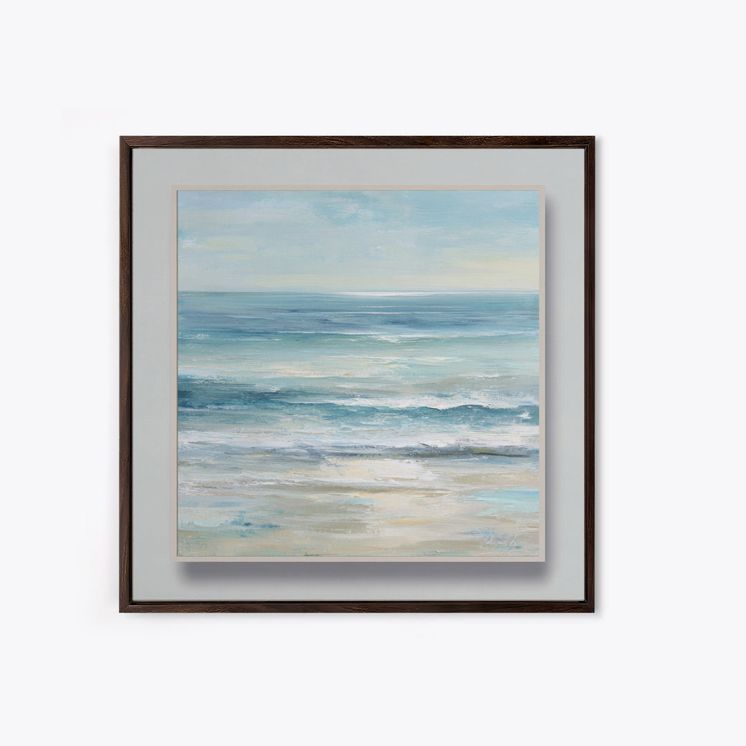 Elegant Moonlit Ocean Horizon Canvas Print, Master Bedroom, Room Decor, Bedroom Decor, Fine Art, Sanctuary, Wall Decal, MAS-1x1-25