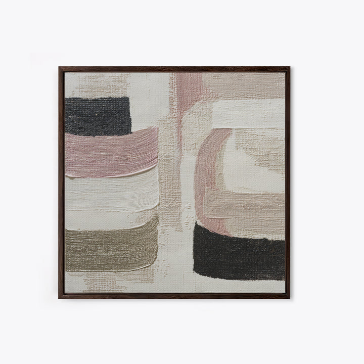 Soft Abstract Linen Texture Framed Canvas Print, Master Bedroom, Farmhouse Wall Art, Bedroom Decor, Fine Art, Sanctuary, MAS-1x1-27