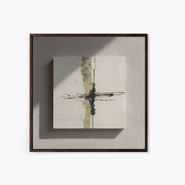 Minimal Two Figure Line Drawing Framed Canvas Print, Master Bedroom, Textured Painting, Bedroom Decor, Fine Art, Sanctuary, MAS-1x1-29