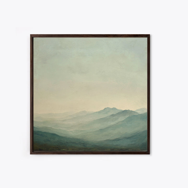 Soft Mountain Ridge Framed Canvas Print, Master Bedroom, Boho Decor, Bedroom Decor, Fine Art, Sanctuary, Wall Art Prints, MAS-1x1-37