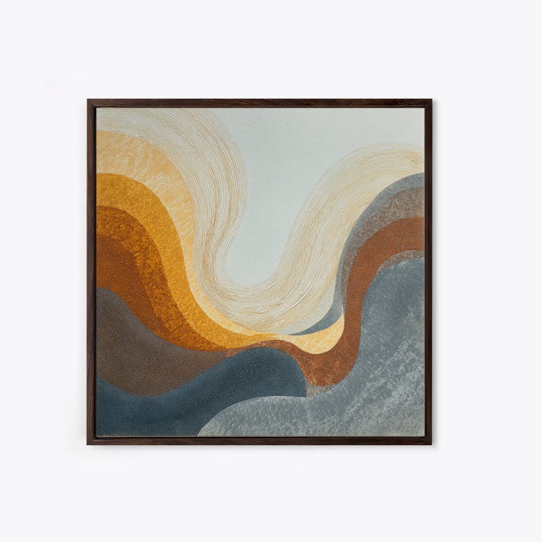 Abstract Wave Forms Framed Canvas Print, Master Bedroom, Farmhouse Decor, Bedroom Decor, Abstract Art, Sanctuary, MAS-1x1-44