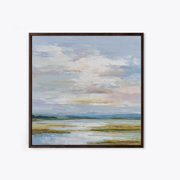Blush and Taupe Cloudscape Canvas Print, Master Bedroom, Over Bed Wall Art, Bedroom Decor, Oil Painting, Sanctuary, MAS-1x1-54