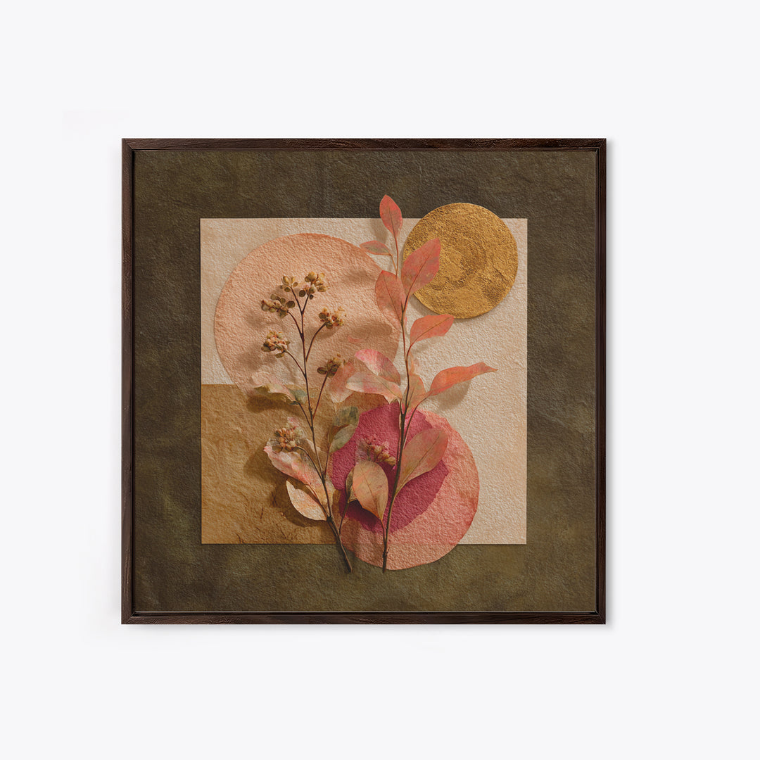 Dreamy Celestial Moon and Botanical Composition Canvas Print, Master Bedroom, Gallery Decor, Bedroom Decor, Fine Art, Sanctuary, MAS-1x1-59
