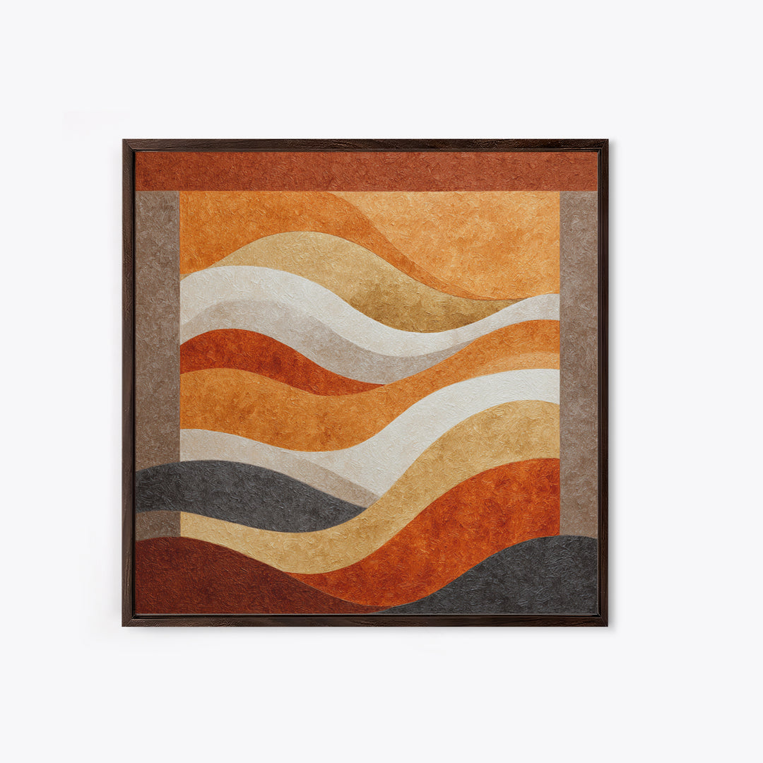 Abstract Wave Forms Framed Canvas Print, Master Bedroom, Wall Art Bedroom, Bedroom Decor, Sanctuary, Statement Artwork, MAS-1x1-68