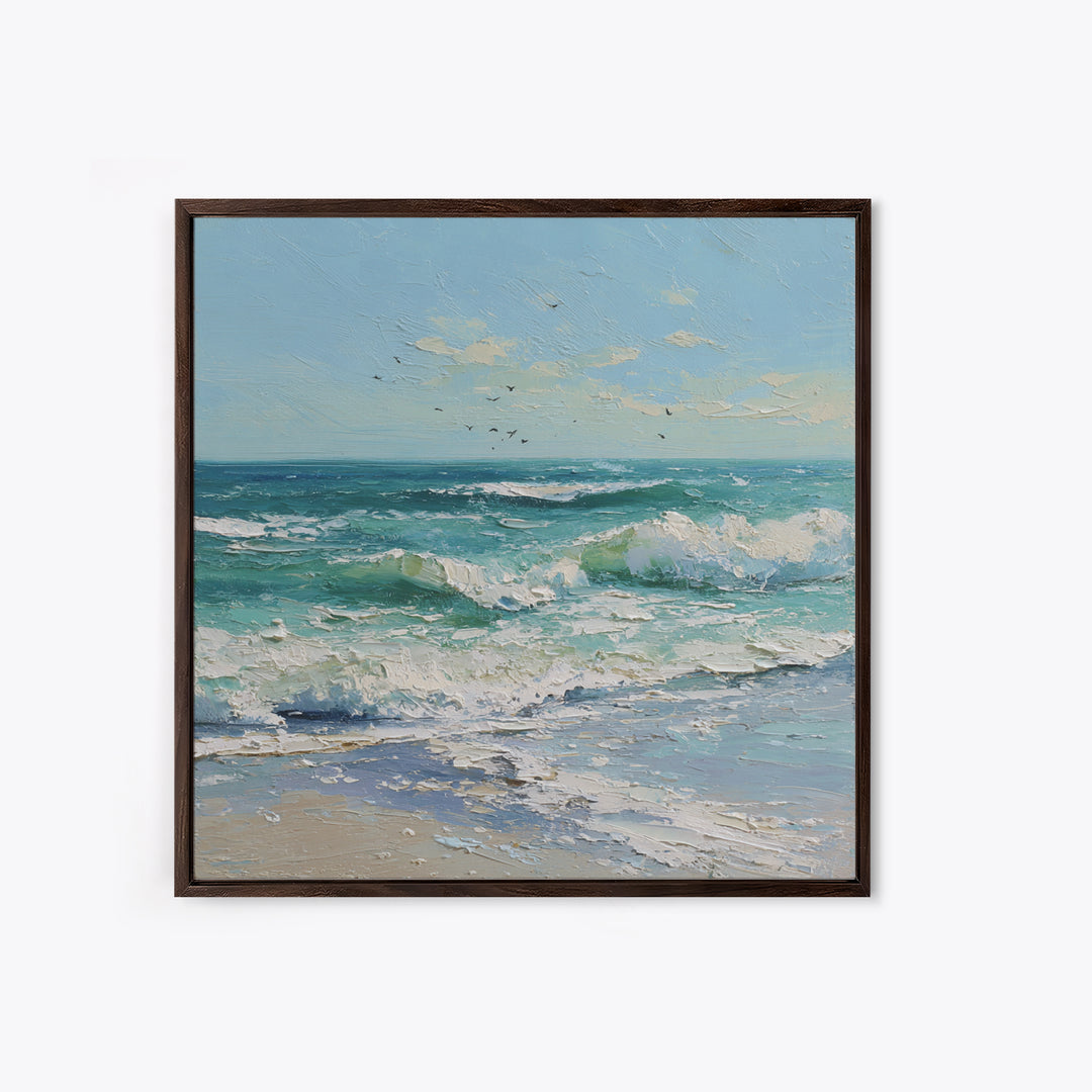 Elegant Moonlit Ocean Horizon Canvas Print, Master Bedroom, Wedding Decor, Bedroom Decor, Sanctuary, Rustic Home Decor, MAS-1x1-97