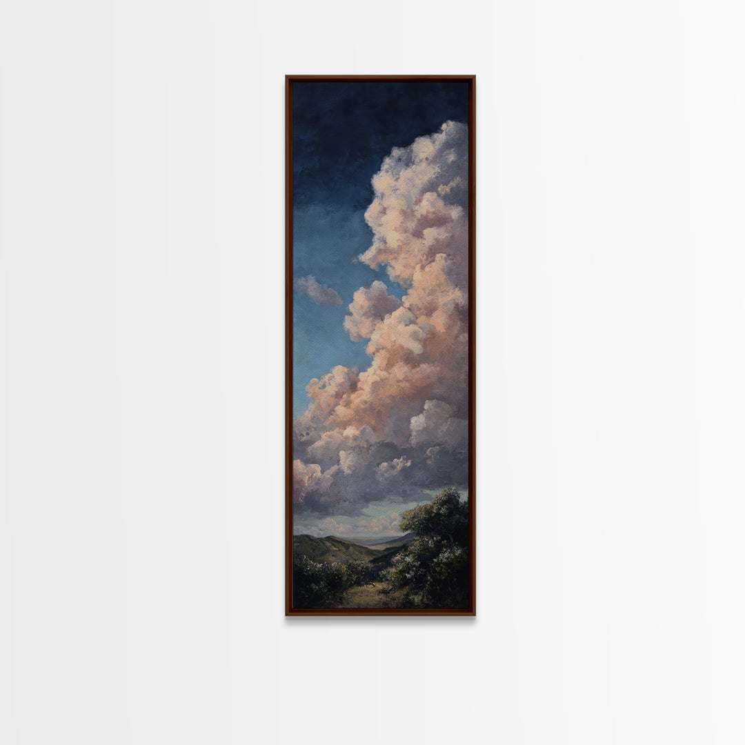 Blush and Taupe Cloudscape Canvas Print, Master Bedroom, Neutral Decor, Bedroom Decor, Fine Art, Sanctuary, Home Decor, MAS-1x3-18
