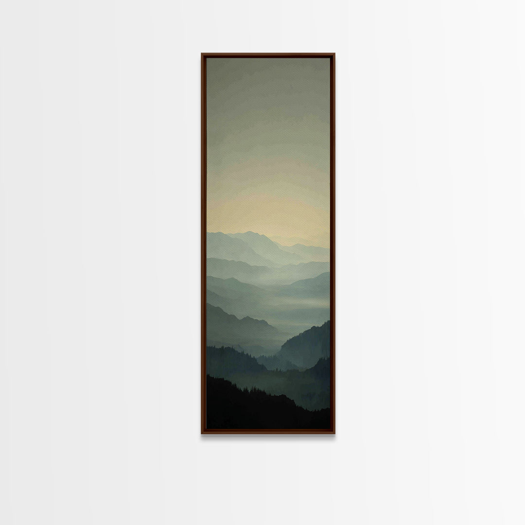 Soft Mountain Ridge Canvas Print, Master Bedroom, Printable Art, Bedroom Decor, Fine Art, Sanctuary, Wall Art Bedroom, MAS-1x3-25