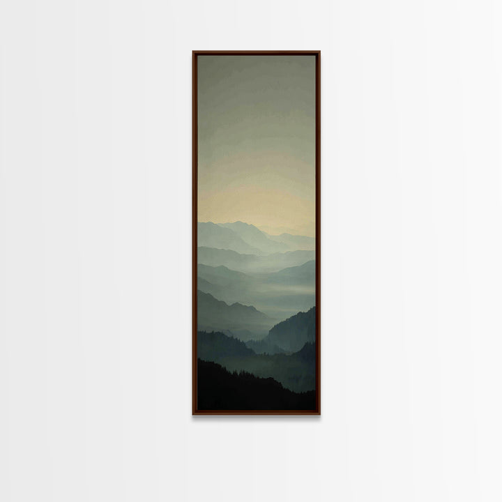 Soft Mountain Ridge Canvas Print, Master Bedroom, Printable Art, Bedroom Decor, Fine Art, Sanctuary, Wall Art Bedroom, MAS-1x3-25