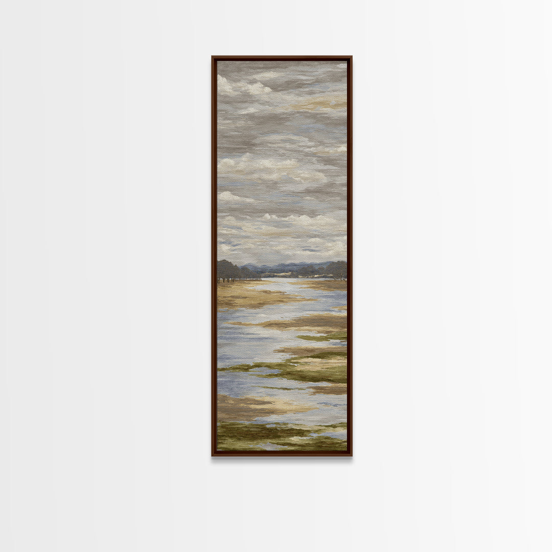 Blush and Taupe Cloudscape Canvas Print, Master Bedroom, Neutral Decor, Bedroom Decor, Fine Art, Sanctuary, Home Decor, MAS-1x3-42