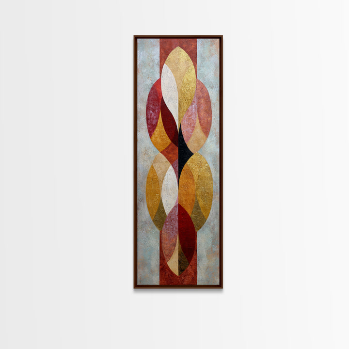 Gold Accented Abstract Arches Canvas Print, Master Bedroom, Bedroom Decor, Sanctuary, Living Room Prints, Wall Decor Bedroom, MAS-1x3-44
