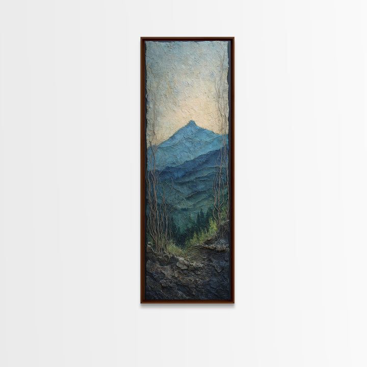 Soft Mountain Ridge Canvas Print, Master Bedroom, Modern Decor, Bedroom Decor, Fine Art, Sanctuary, Wall Decor, Art Print, MAS-1x3-49