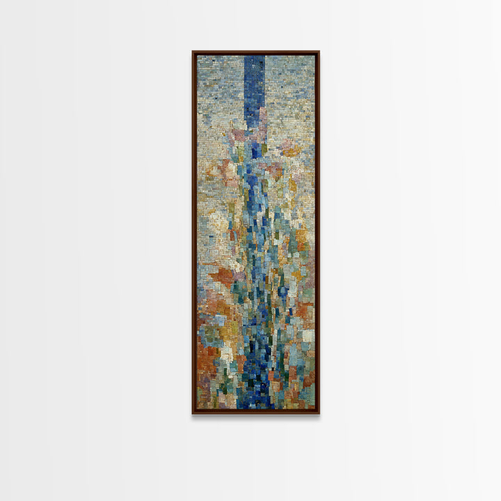 Lavender Field at Twilight Framed Canvas Print, Master Bedroom, Over Bed Wall Art, Bedroom Decor, Oil Painting, Sanctuary, MAS-1x3-54