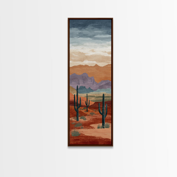 Quiet Desert Dusk Framed Canvas Print, Master Bedroom, Modern Decor, Bedroom Decor, Fine Art, Sanctuary, Wall Decor, Art Print, MAS-1x3-70