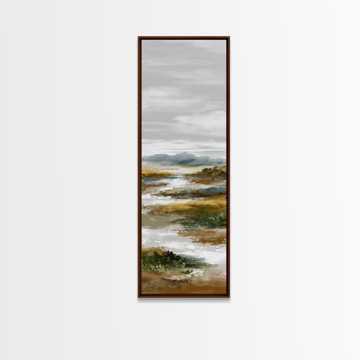 Soft Mountain Ridge Canvas Print, Master Bedroom, Bedroom Wall Art, Bedroom Decor, Oil Painting, Sanctuary, Signs for Home, MAS-1x3-73