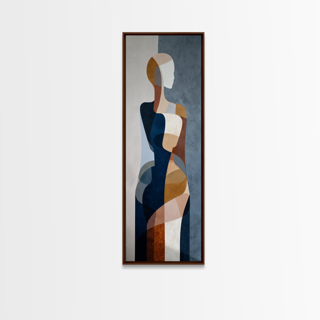 Classical Reclining Figure Implied Through Line Art Canvas Print, Master Bedroom, Boho Decor, Bedroom Decor, Sanctuary, MAS-1x3-82