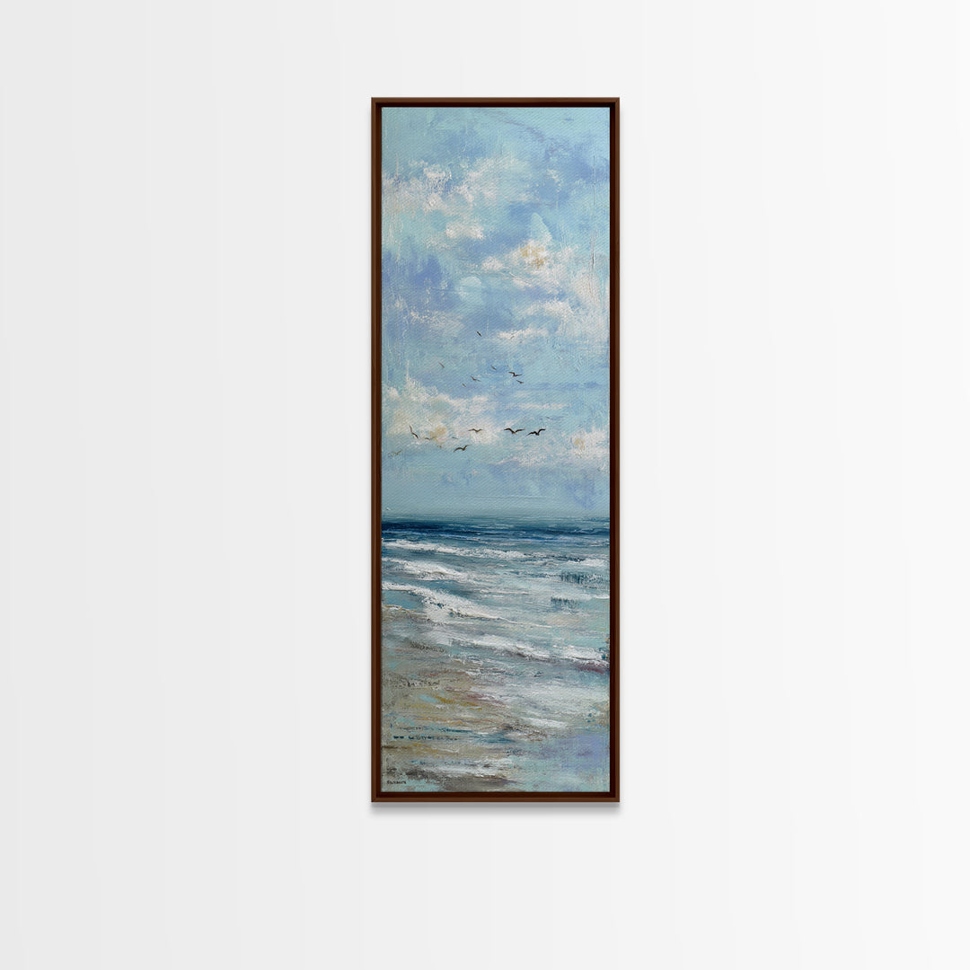 Hotel Coastal Landscape Canvas Print, Master Bedroom, Luxury Decor, Bedroom Decor, Fine Art, Sanctuary, Wedding Decor, MAS-1x3-9
