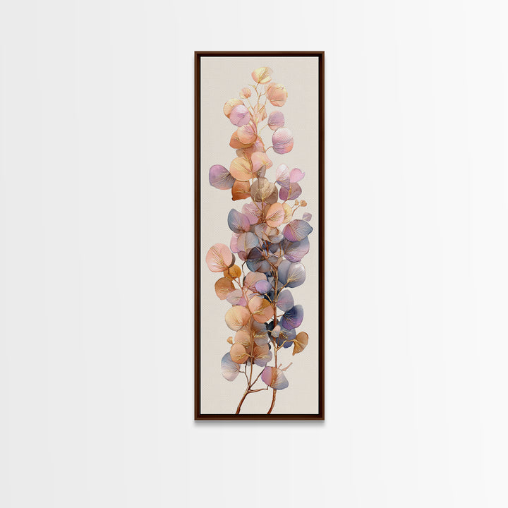Gentle Eucalyptus Watercolor Branches Framed Canvas Print, Master Bedroom, Set of 2 Prints, Bedroom Decor, Fine Art, Sanctuary, MAS-1x3-96