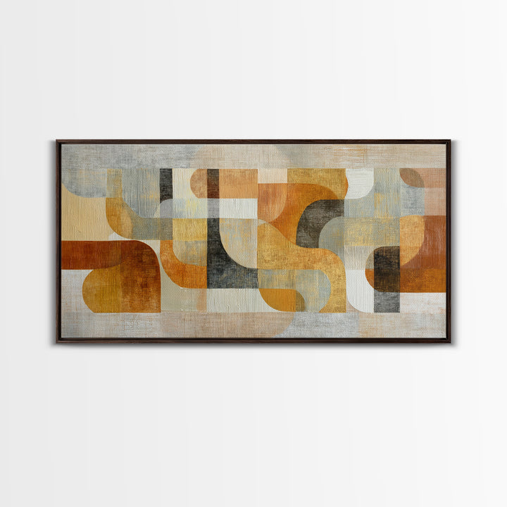 Soft Abstract Linen Texture Framed Canvas Print, Master Bedroom, Wall Decal, Bedroom Decor, Abstract Art, Sanctuary, MAS-2x1-23