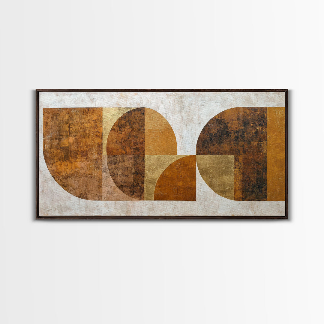 Gold Accented Abstract Arches Framed Canvas Print, Master Bedroom, Contemporary Art, Bedroom Decor, Abstract Art, Sanctuary, MAS-2x1-28