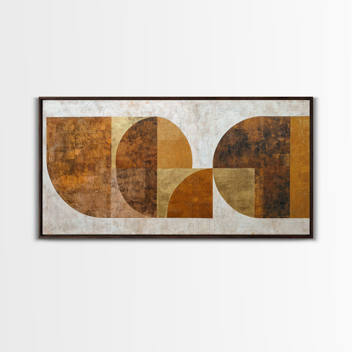 Gold Accented Abstract Arches Framed Canvas Print, Master Bedroom, Contemporary Art, Bedroom Decor, Abstract Art, Sanctuary, MAS-2x1-28