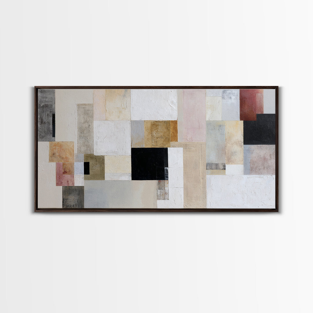 Large Cream Abstract Canvas Print, Master Bedroom, Farmhouse Decor, Bedroom Decor, Abstract Art, Sanctuary, Above Bed Wall Art, MAS-2x1-61