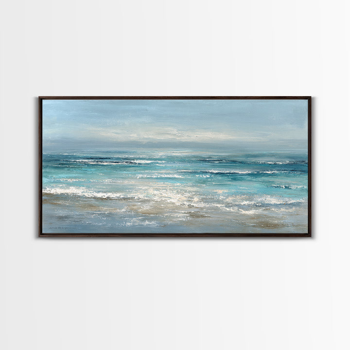 Hotel Coastal Landscape Framed Canvas Print, Master Bedroom, Canvas Print, Bedroom Decor, Sanctuary, Above Bed Wall Art, MAS-2x1-65