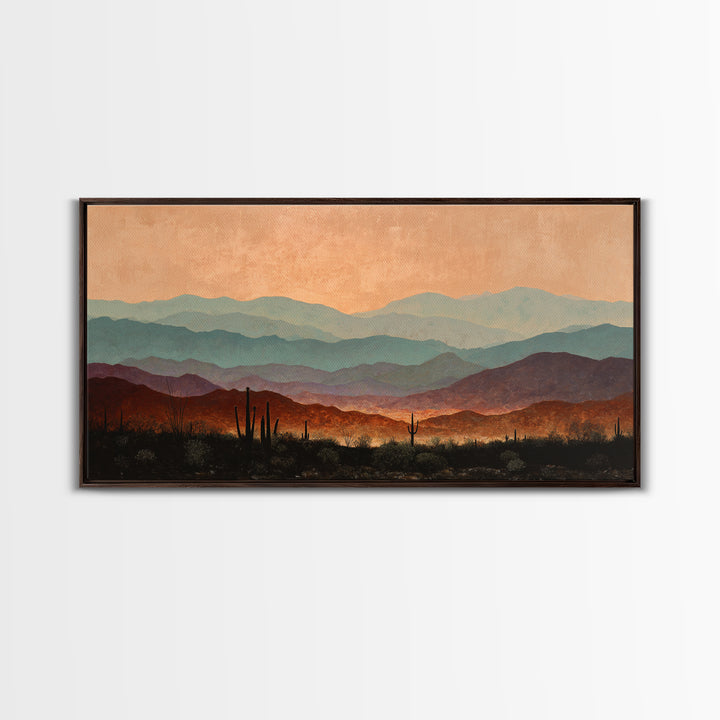 Quiet Desert Dusk Canvas Print, Master Bedroom, Printable Wall Art, Bedroom Decor, Fine Art, Sanctuary, Minimalist Wall Art, MAS-2x1-78