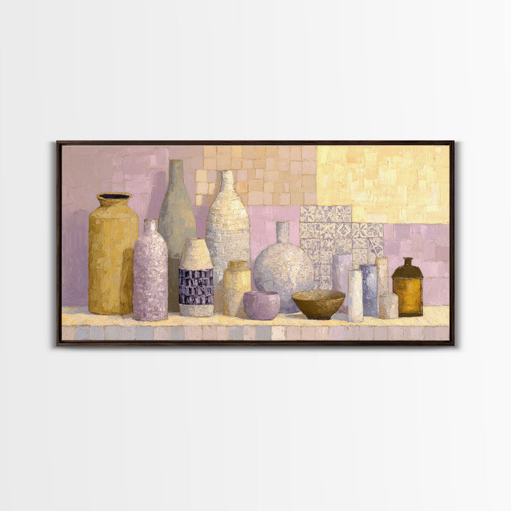 Lavender Field at Twilight Framed Canvas Print, Master Bedroom, Large Wall Art, Bedroom Decor, Sanctuary, Bedroom Prints, MAS-2x1-86