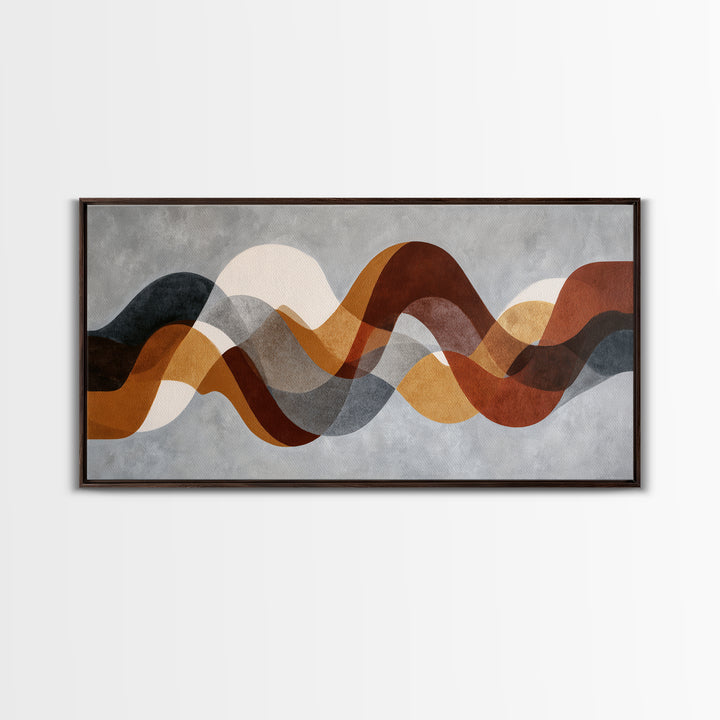Abstract Wave Forms Framed Canvas Print, Master Bedroom, Bedroom Wall Decor, Bedroom Decor, Abstract Art, Sanctuary 188, MAS-2x1-88