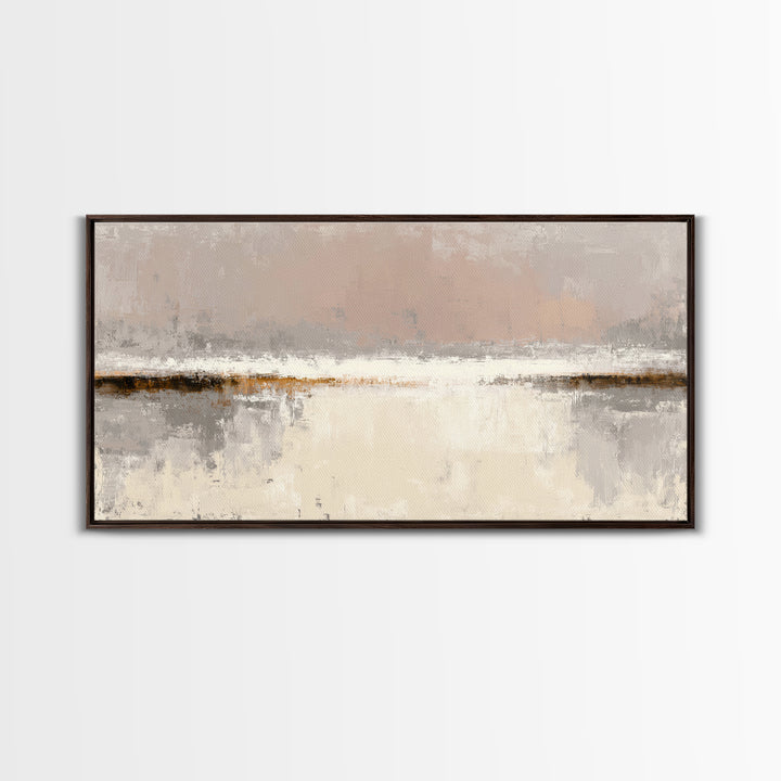 Minimal Two Figure Line Drawing Framed Canvas Print, Master Bedroom, Rustic Home Decor, Bedroom Decor, Oil Painting, Sanctuary, MAS-2x1-97