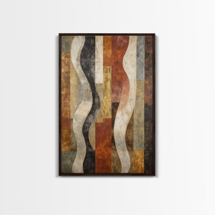 Abstract Wave Forms Framed Canvas Print, Master Bedroom, Bedroom Decor, Abstract Art, Sanctuary, Farmhouse Wall Art, MAS-2x3-100