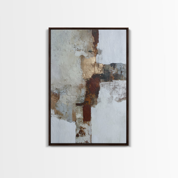 Large Cream Abstract Framed Canvas Print, Master Bedroom, Bedroom Decor, Sanctuary, Living Room Prints, Wall Decor Bedroom, MAS-2x3-25